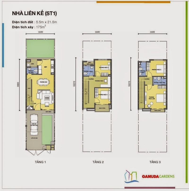 Liền kề Gamuda 90m2