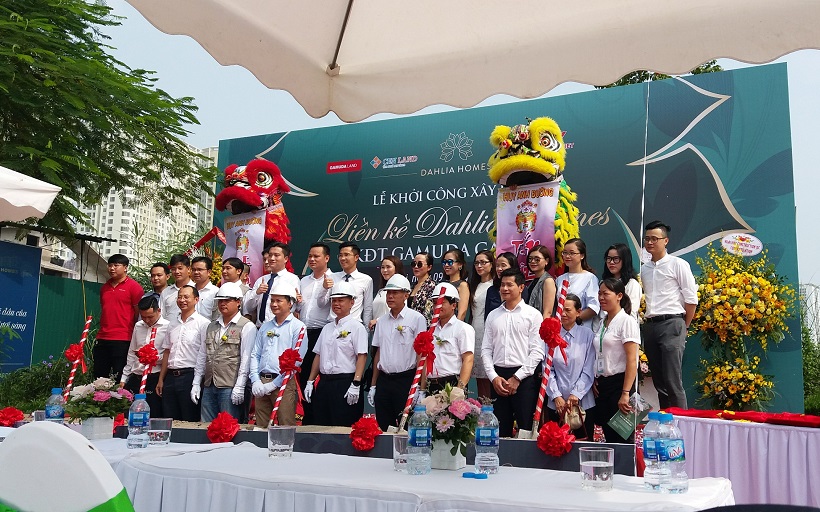 le khoi cong lien ke dahlia homes gamuda