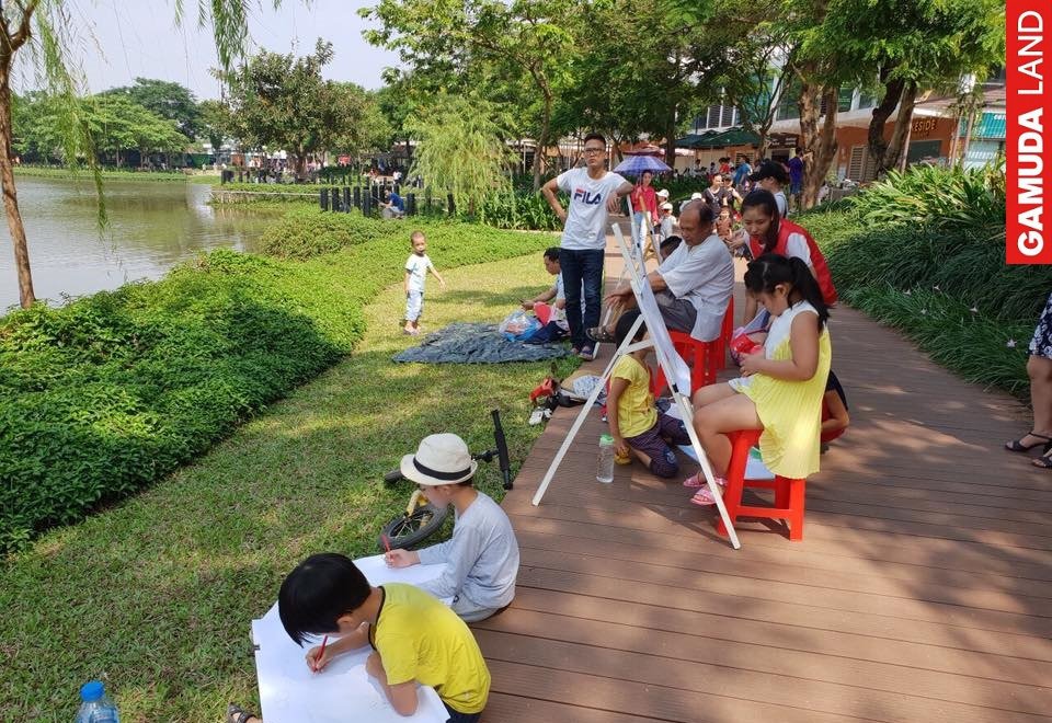 hoạt động picnic tại công viên yên sở