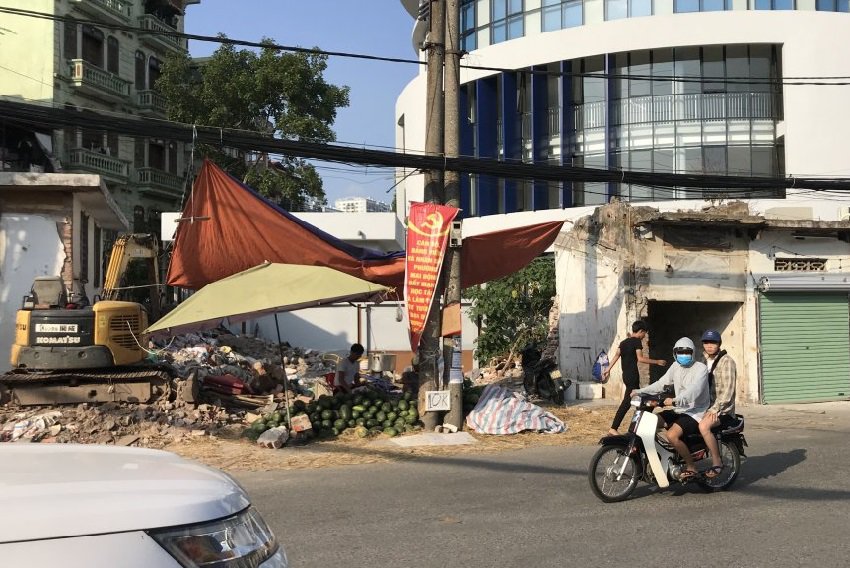 tiến độ giải phóng mặt bằng đường Tam Trinh