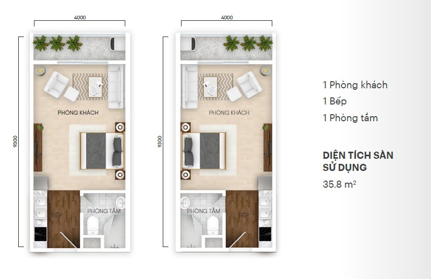 Thiết kế Căn hộ Studio Central Residence