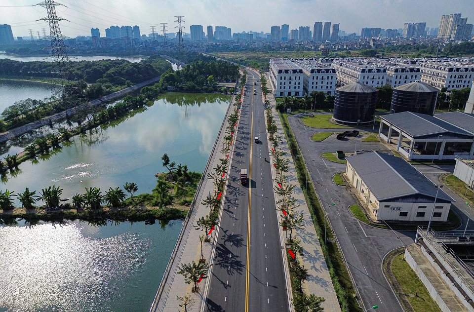 đường 30m qua dự án Louis City Hoàng Mai